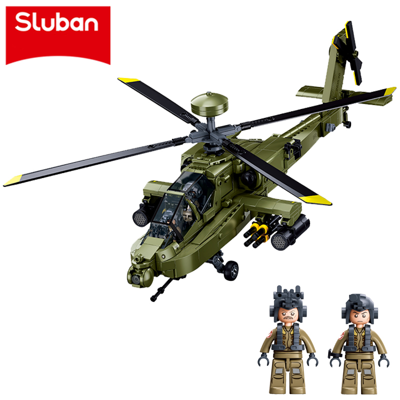 Lego Compatible Military Tank - Sluban M38‑B1536 Boeing AH‑64D Apache Longbow
