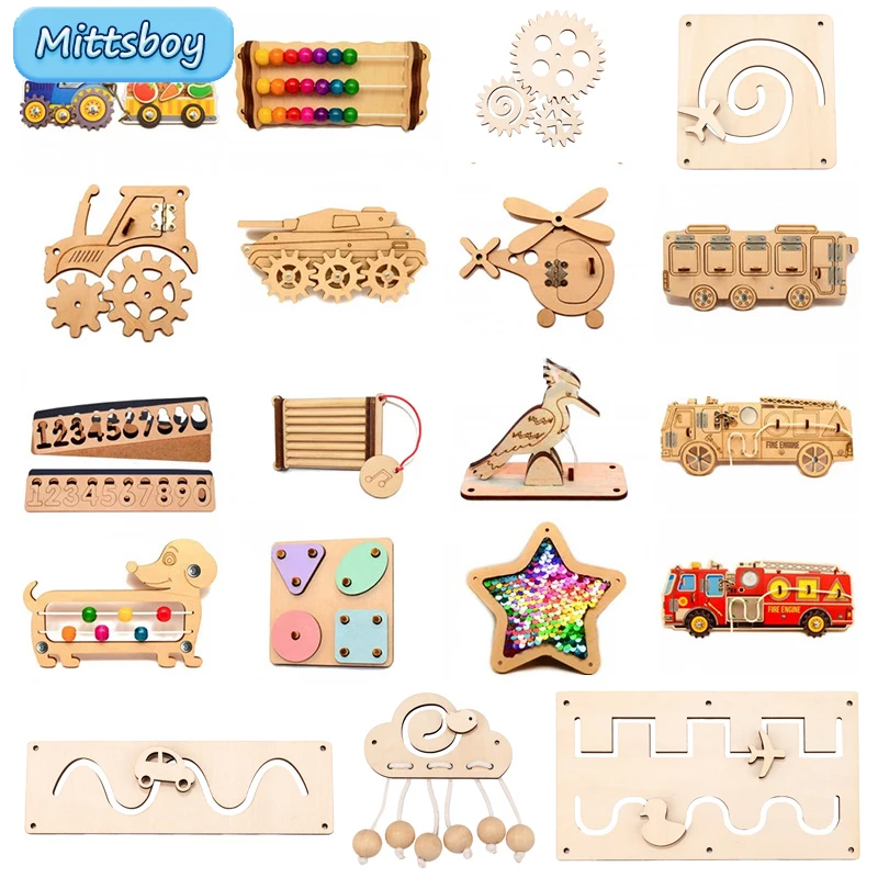 Montessori Wooden Busy Board Toddler - FAI DA TE Occupato Bordo Montessori