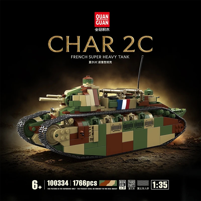 Lego Compatible Military Tank - Carro Armato Super Pesante Francese Char