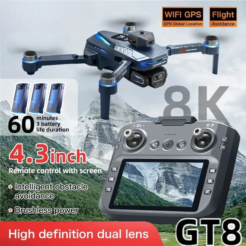 Drone Originale GT8 8K Profess - Fpv Brushless Rc Drone 4K recensione e prezzo